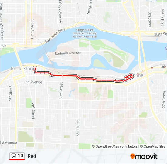 10 Bus Line Map