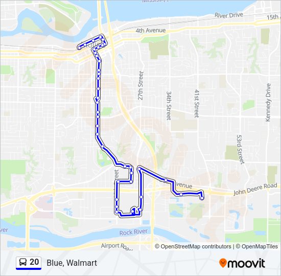 20 Bus Line Map