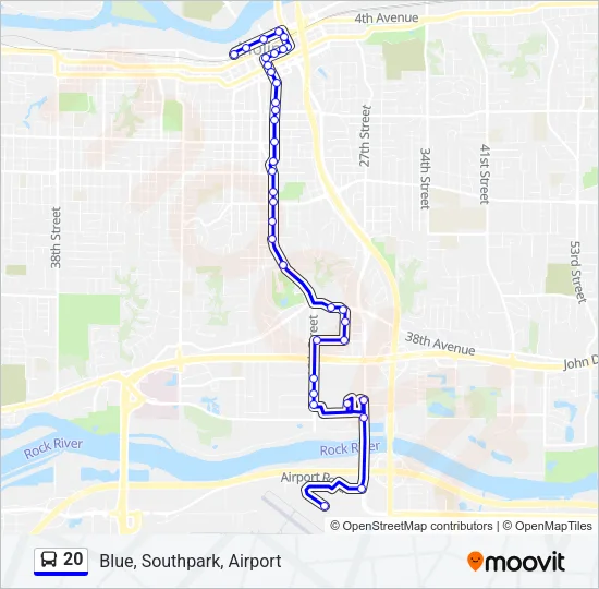 20 Bus Line Map