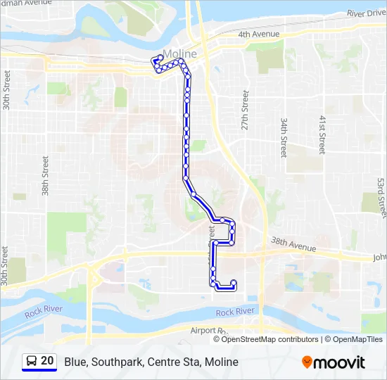 20 Bus Line Map