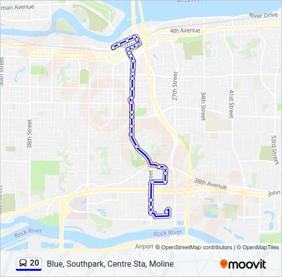 20 Bus Line Map