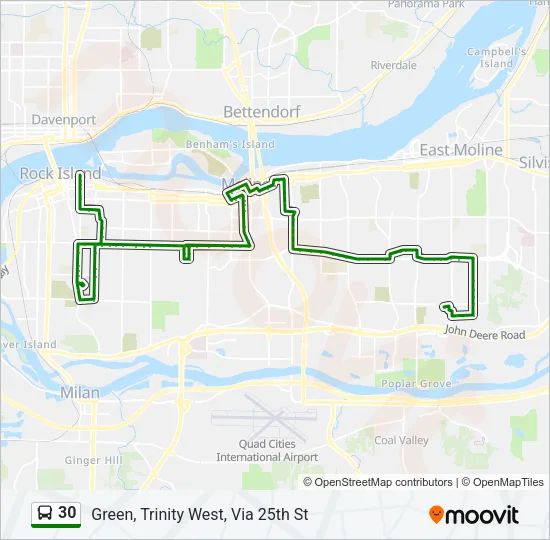 30 Bus Line Map