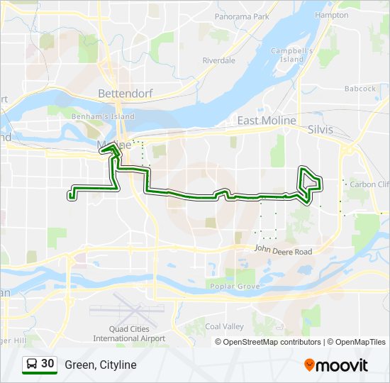 30 Bus Line Map