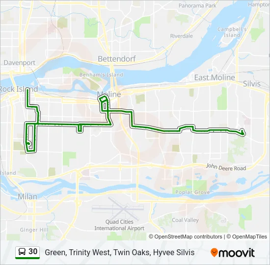 30 Bus Line Map