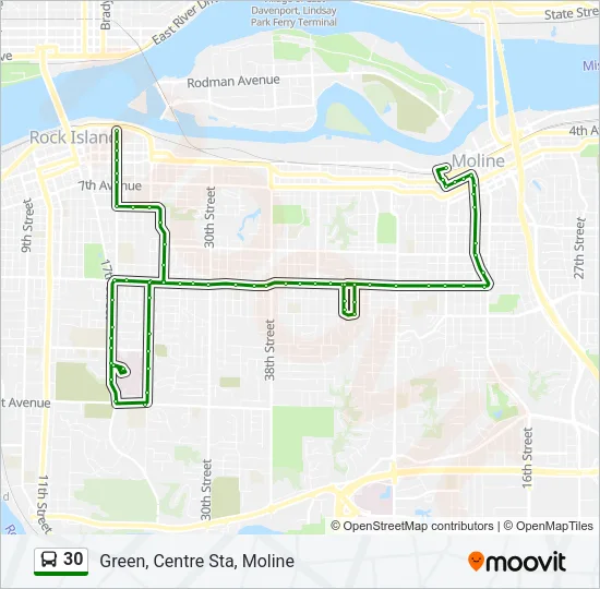 30 Bus Line Map