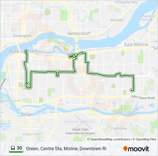 30 Bus Line Map