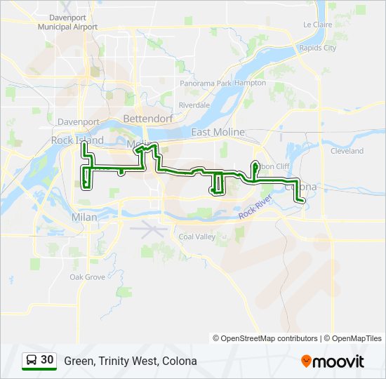 30 Bus Line Map