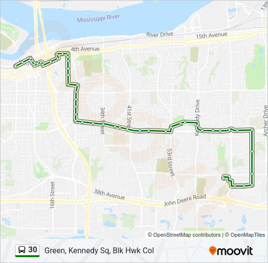 30 bus Line Map