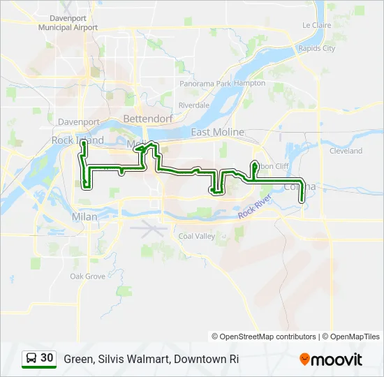 30 Bus Line Map