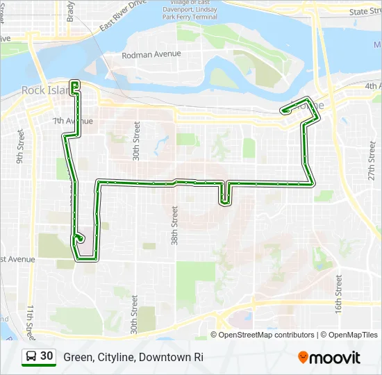 30 Bus Line Map