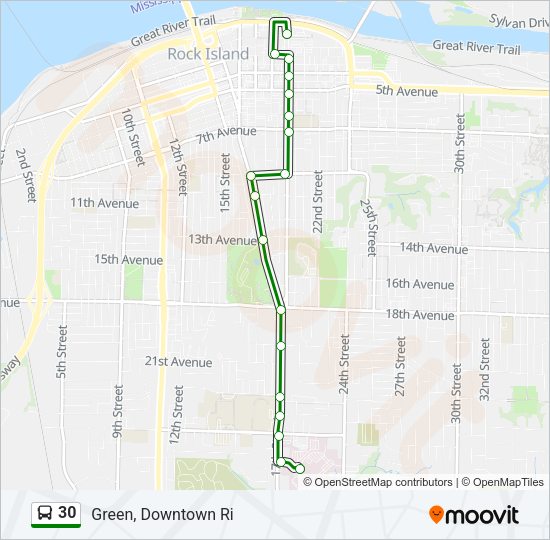 30 Bus Line Map