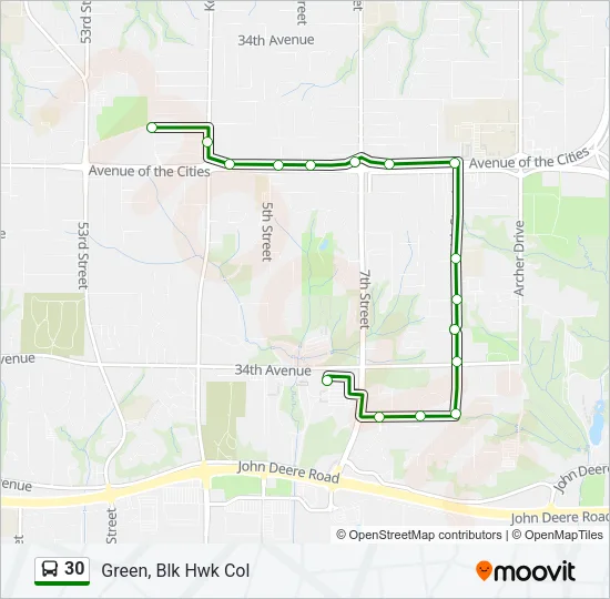 30 Bus Line Map