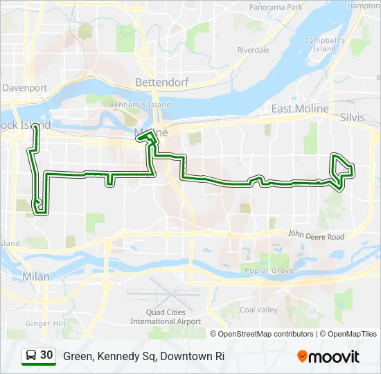 30 Bus Line Map