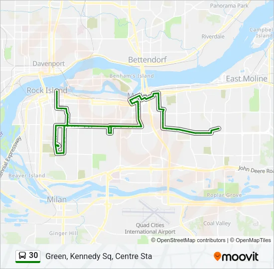 30 Bus Line Map