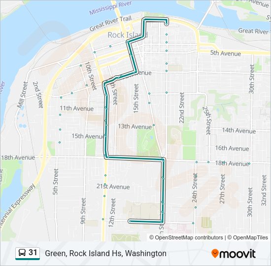 31 Bus Line Map