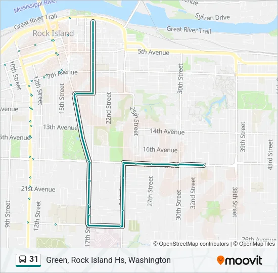 31 Bus Line Map