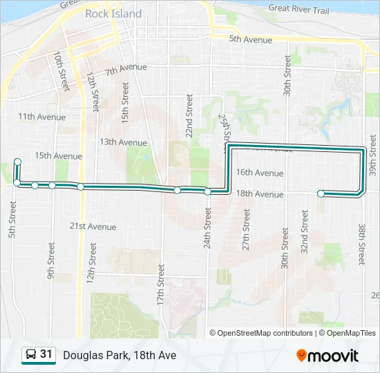 31 Bus Line Map