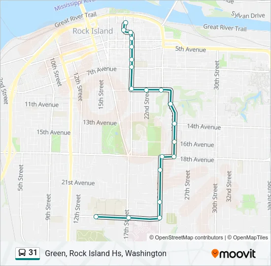 31 Bus Line Map