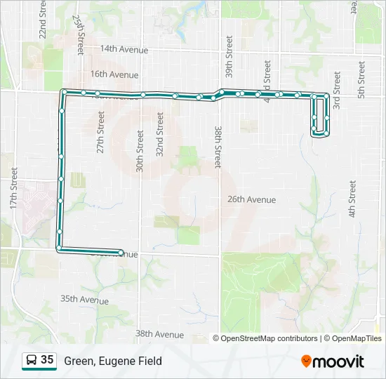 35 Bus Line Map