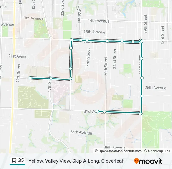 35 Bus Line Map