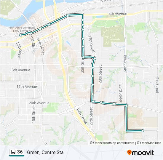 36 Bus Line Map