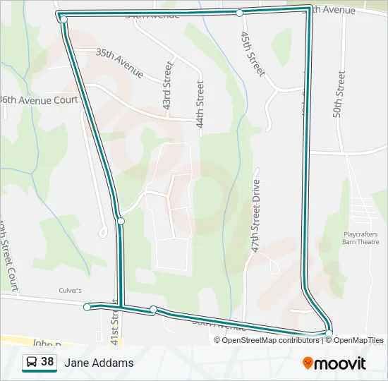 38 Bus Line Map