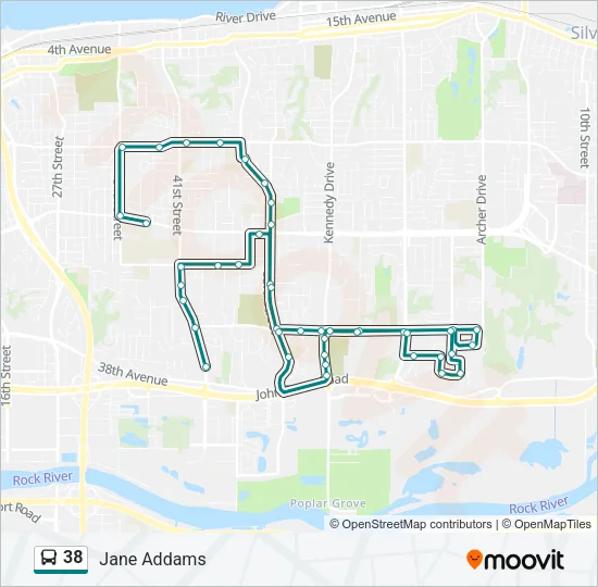 38 Bus Line Map