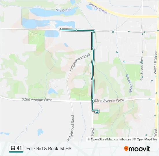 41 Bus Line Map