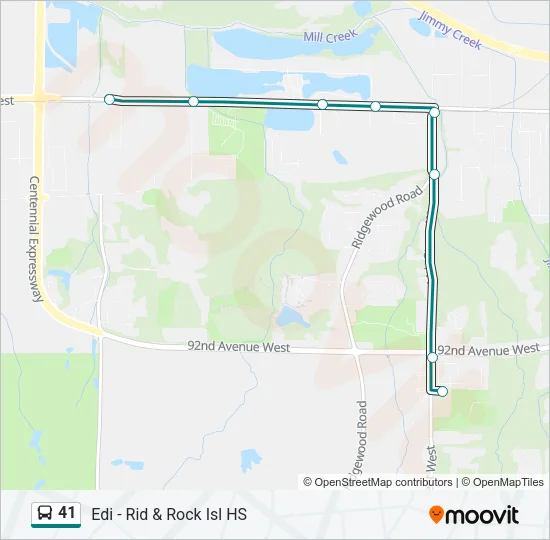 41 Bus Line Map