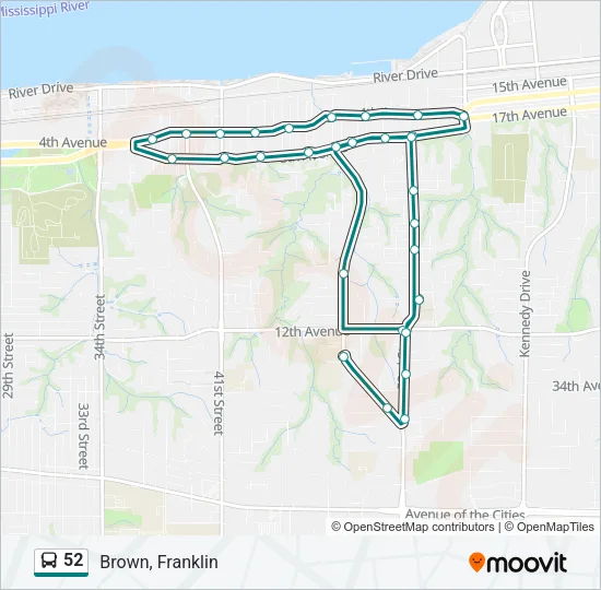 52 Bus Line Map