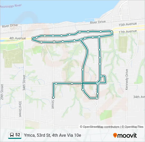 52 Bus Line Map