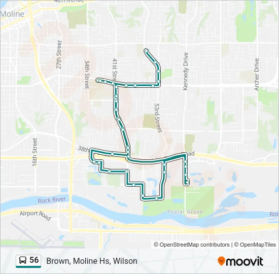 56 Bus Line Map
