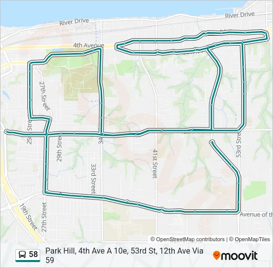 58 Bus Line Map