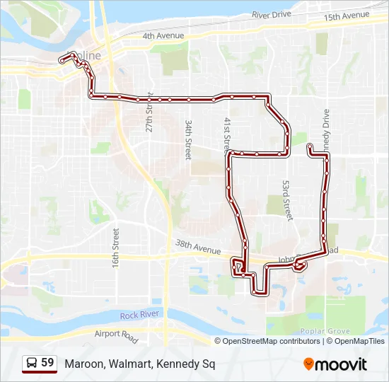 59 Bus Line Map