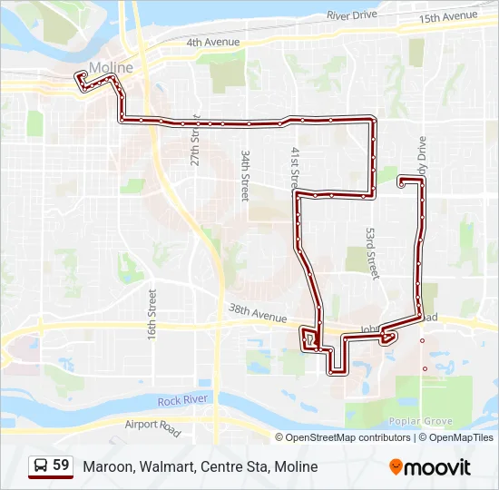 59 Bus Line Map