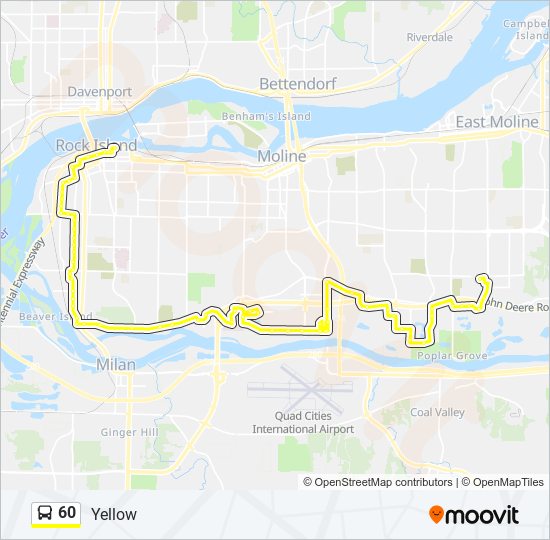 60 bus Line Map