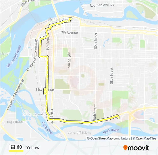 60 Bus Line Map