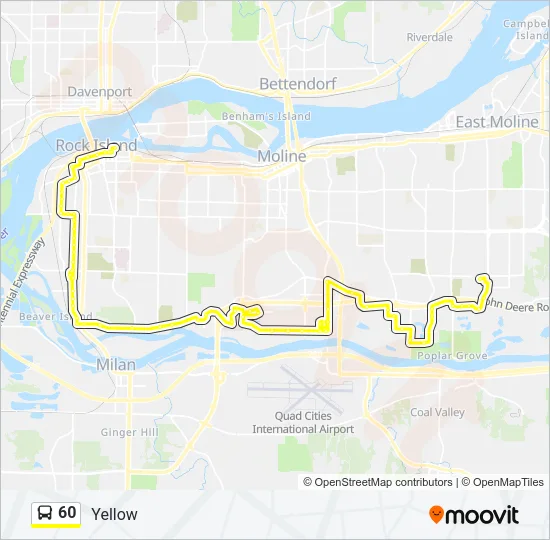 60 Bus Line Map