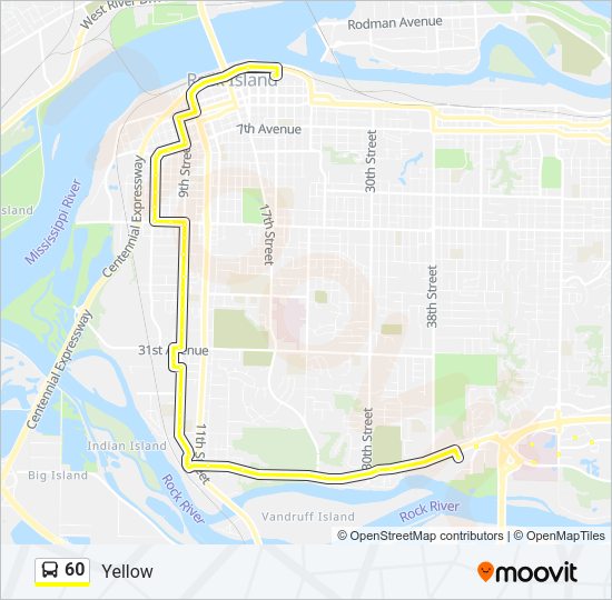 60 Bus Line Map