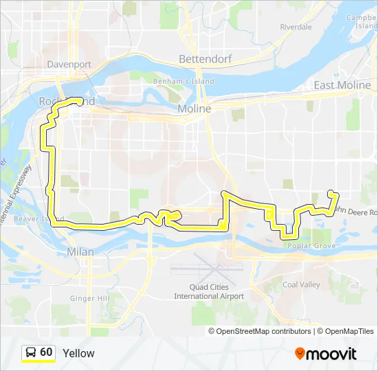 60 Bus Line Map