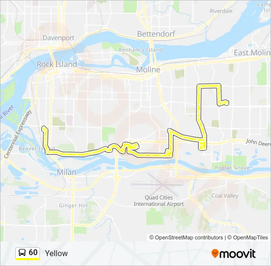 60 Bus Line Map