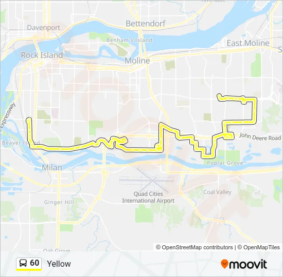60 Bus Line Map