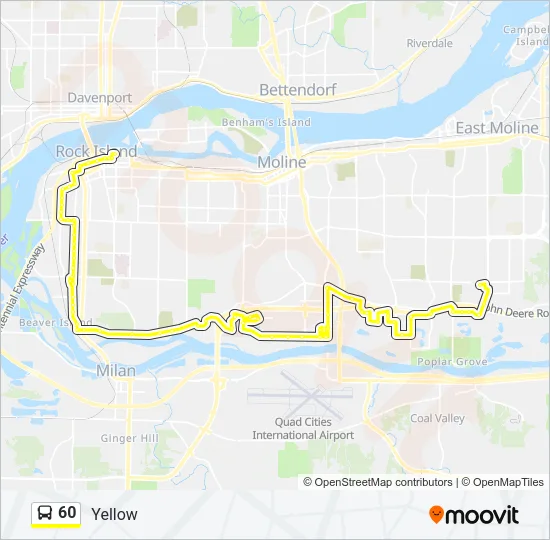 60 Bus Line Map