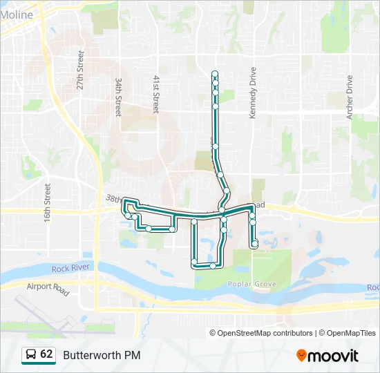 62 Bus Line Map