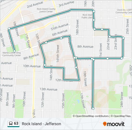 63 bus Line Map