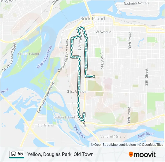 65 Bus Line Map