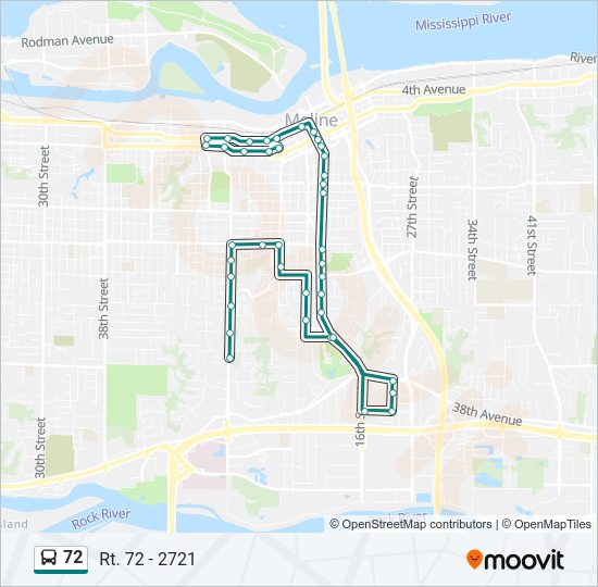 72 Bus Line Map