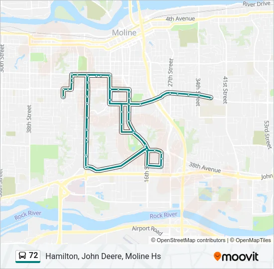 72 Bus Line Map