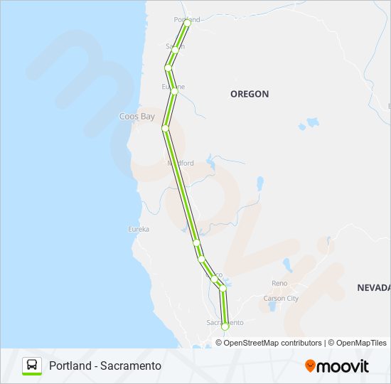 FLIXBUS N2111 Bus Line Map
