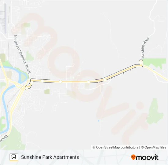 SUNSHINE PARK Bus Line Map